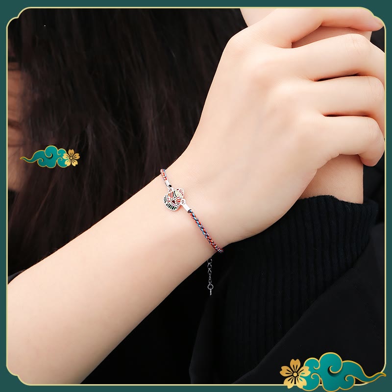 KarmaRipple's 925 Sterling Silver Zongzi Pattern Fortune Multicolored Handcrafted Bracelet p8