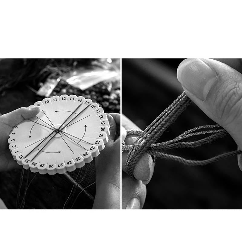 KarmaRipple's Handmade Tibetan 925 Sterling Silver Chinese Zodiac Natal Buddha Zakiram Goddess of Wealth Protection Multicolored Rope Woven Bracelet p27