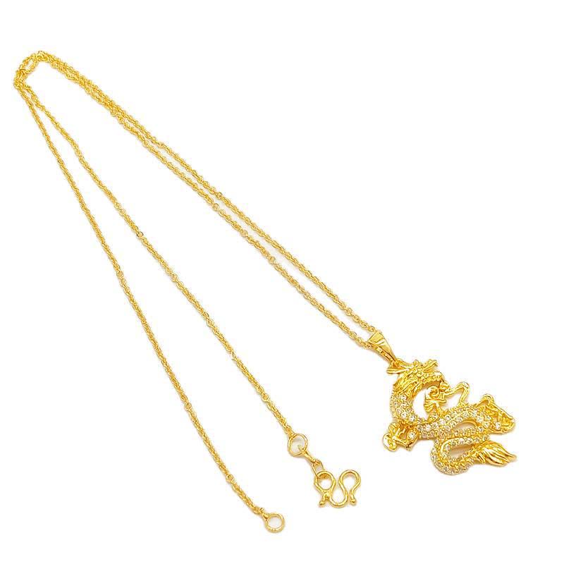 KarmaRipple's Gold Dragon Protection Pendant Necklace p10