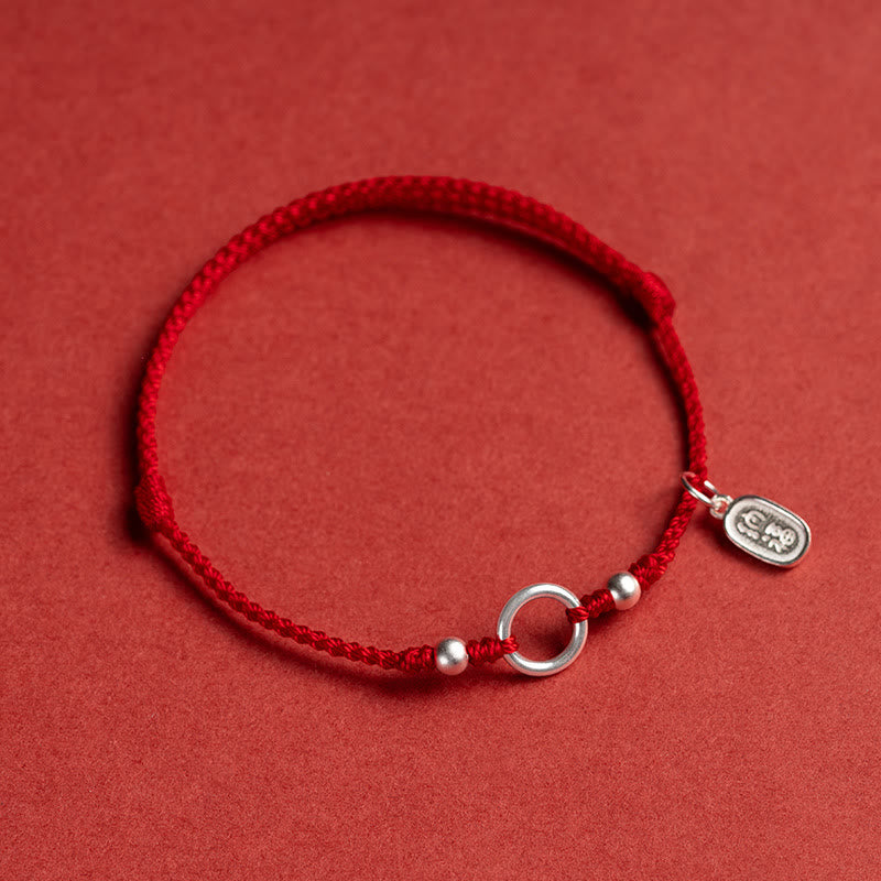 KarmaRipple's 925 Sterling Silver Fortunate Fortune Peace Joy Lotus Peace Buckle Red String Bracelet p4