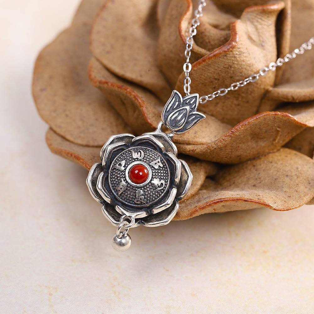 KarmaRipple's 925 Sterling Silver Om Mani Padme Hum Lotus Peace Pendant Necklace Earrings p15