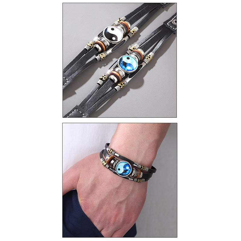 KarmaRipple's Yin Yang Leather Balance Bracelet p7