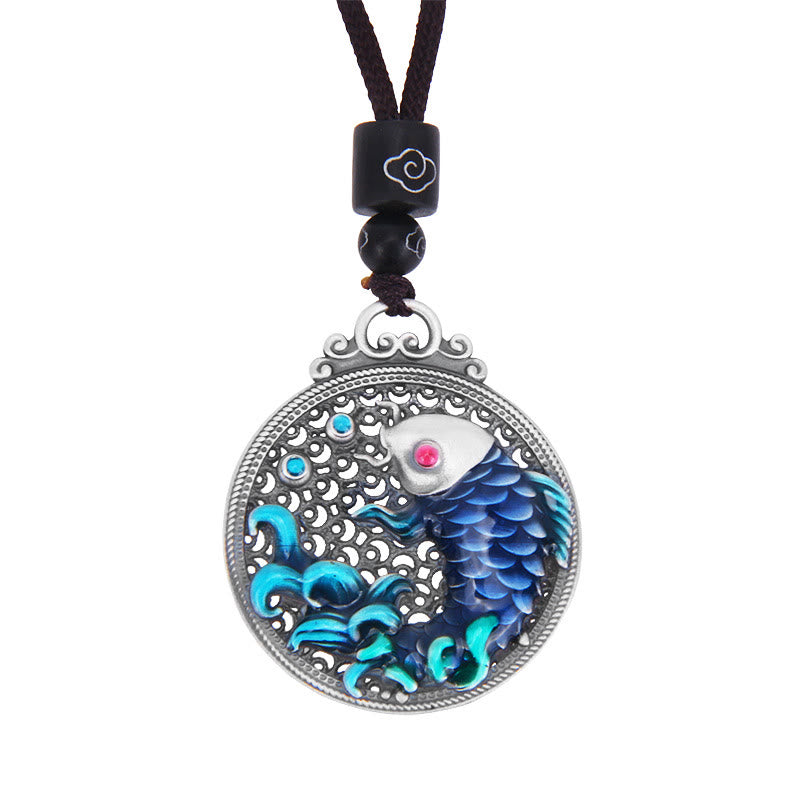 KarmaRipple's 999 Sterling Silver Fortune Koi Fish Success Prosperity Pendant Necklace p6