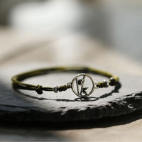 KarmaRipple's 925 Sterling Silver Bamboo Fortune String Bracelet