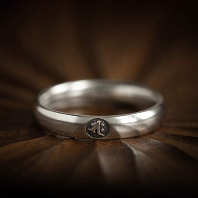 KarmaRipple's 925 Sterling Silver Chinese Zodiac Natal Buddha Blessing Pair Ring p22