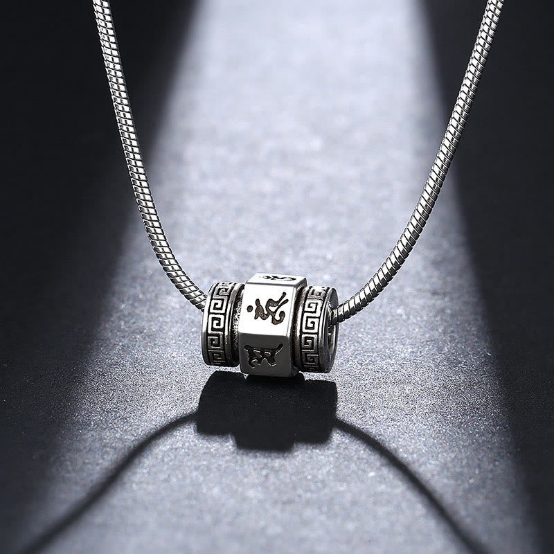 KarmaRipple's Tibetan Om Mani Padme Hum Peace Pendant Rotatable Necklace p1