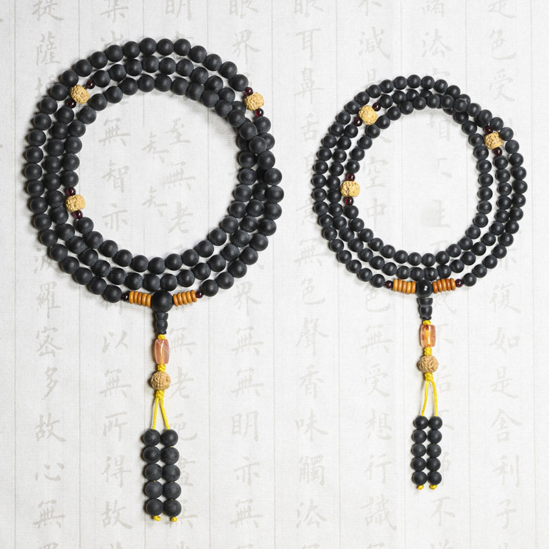 KarmaRipple's Tibetan Mala Cypress Bodhi Seed Red Agate Balancing Bracelet p12