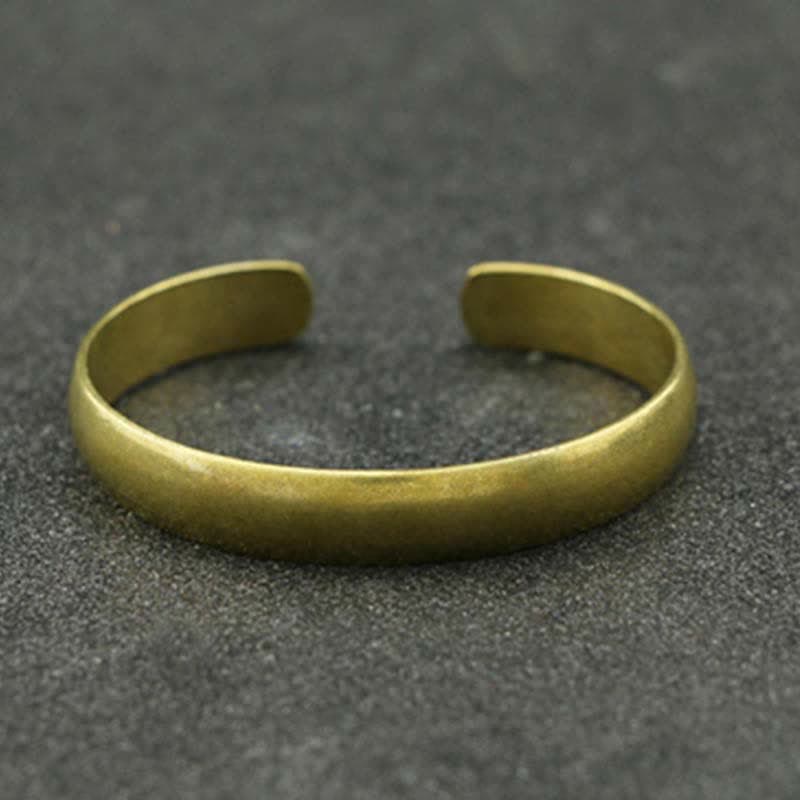 KarmaRipple's 2Pcs Om Mani Padme Hum Dragon Phoenix Bronze Leather Peace Cuff Bracelet Bangle p6