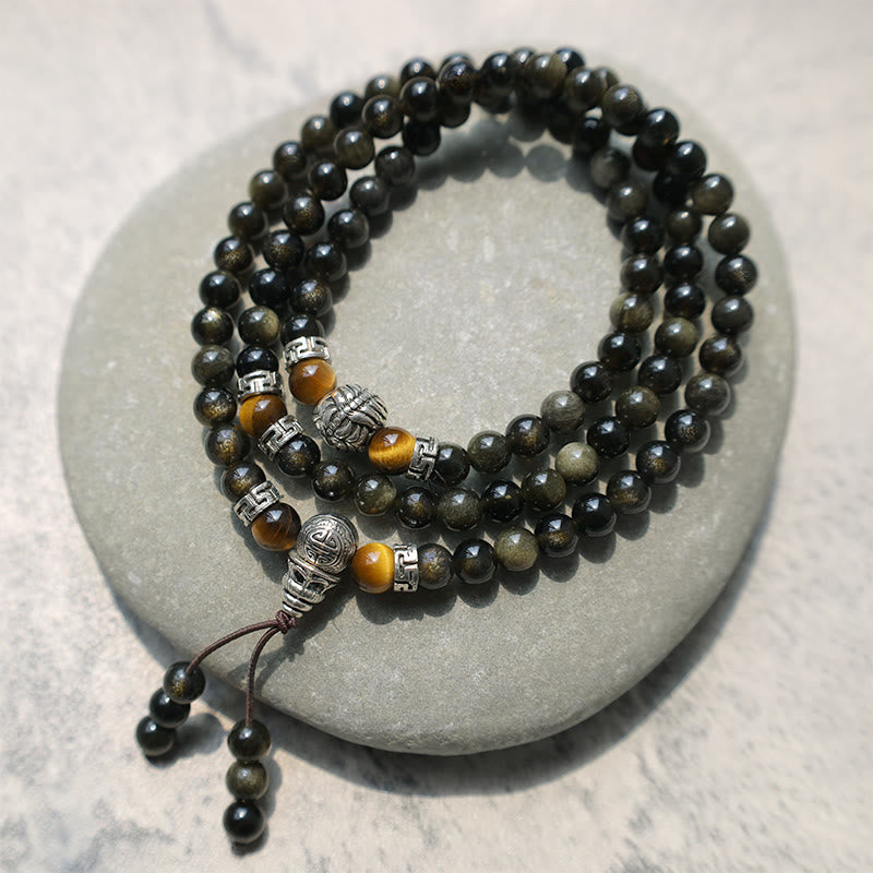 KarmaRipple's Golden Obsidian Energy Bracelet Pendant p5