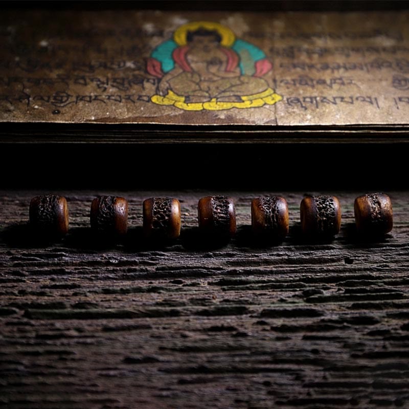 KarmaRipple's 925 Sterling Silver Chinese Zodiac Natal Buddha Handmade Tibet Yak Bone Strength Bracelet p13