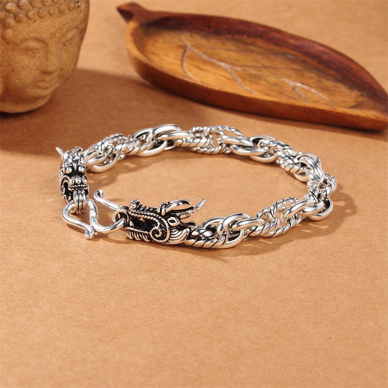 KarmaRipple's 925 Sterling Silver Dragon Fortune Protection Bracelet p2