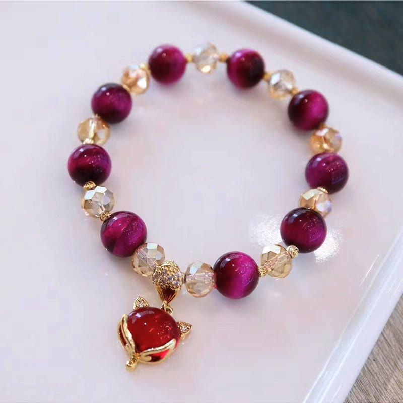 KarmaRipple's Red Tiger Eye PiXiu Fox Protection Self Confidence Bracelet p13