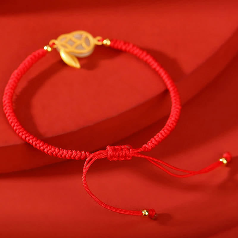 KarmaRipple's 925 Sterling Silver Year of the Rabbit Hetian Ivory Jade Fortune Red String Protection Bracelet p5