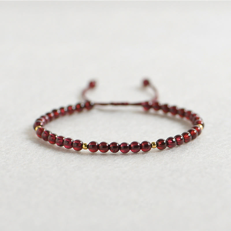KarmaRipple's Authentic Garnet Golden Beadwork Stability Bracelet p5