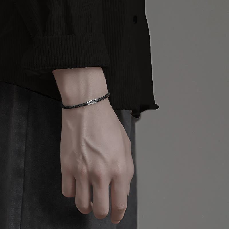 KarmaRipple's Tibet Koi Fish Wealth Black String Bracelet p7