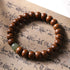 8*10mm Abelia Biflora Wood&Hetian Jade Bead / 15cm