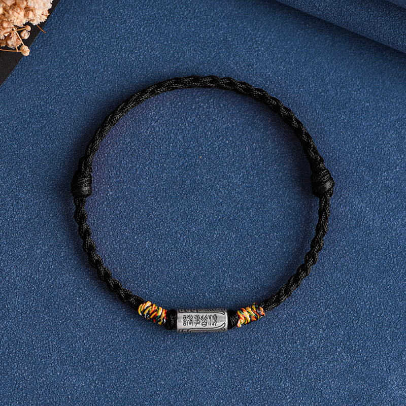 KarmaRipple's Handcrafted 925 Sterling Silver Everything Goes Well Design Protection Strength Bracelet Anklet ( p43