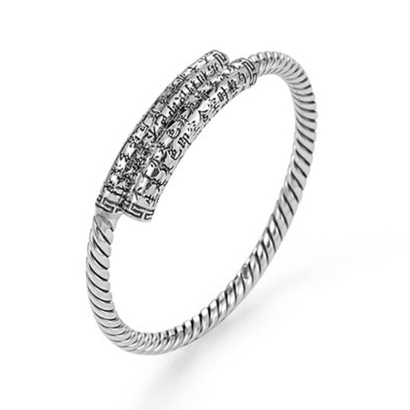 KarmaRipple's Tibetan Heart Sutra Ivory Bronze Talisman Bracelet p5