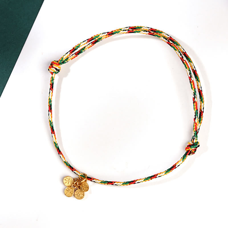 KarmaRipple's Auspicious Fu Character Peace And Joy Fortune Handmade Multicolored Child Adult Bracelet p3