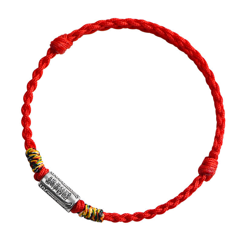 KarmaRipple's Handcrafted 925 Sterling Silver Everything Goes Well Design Protection Strength Bracelet Anklet ( p14