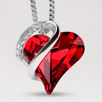 KarmaRipple's Love Heart Birthstone Balancing Energy Pendant Necklace