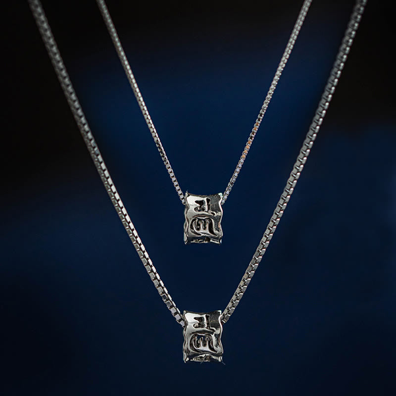 KarmaRipple's 925 Sterling Silver Tibetan Om Mani Padme Hum Engraved Love Focus Pendant Necklace p3