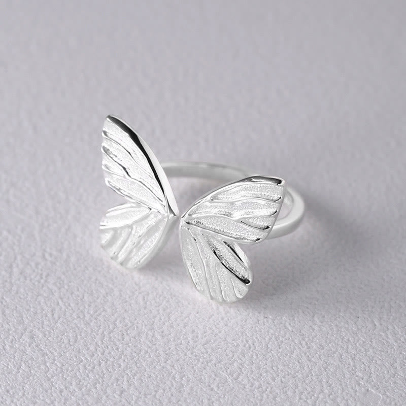 KarmaRipple's 925 Sterling Silver Butterfly Love Freedom Ring p4