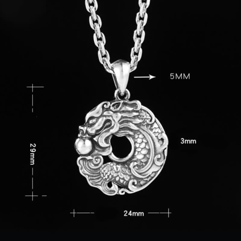 KarmaRipple's Koi Fish Dragon Peace Buckle Wealth Pendant Necklace p14