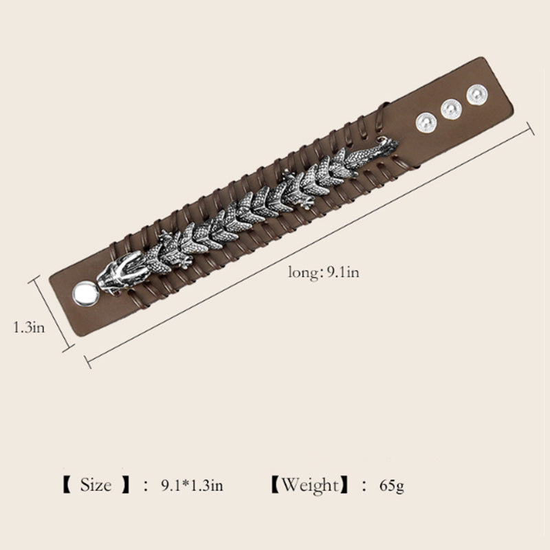 KarmaRipple's Dragon Leather Protection Weave Bracelet p13