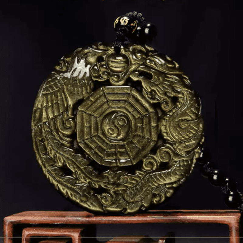 KarmaRipple's Golden Obsidian Balancing Energy Pendant Necklace p9