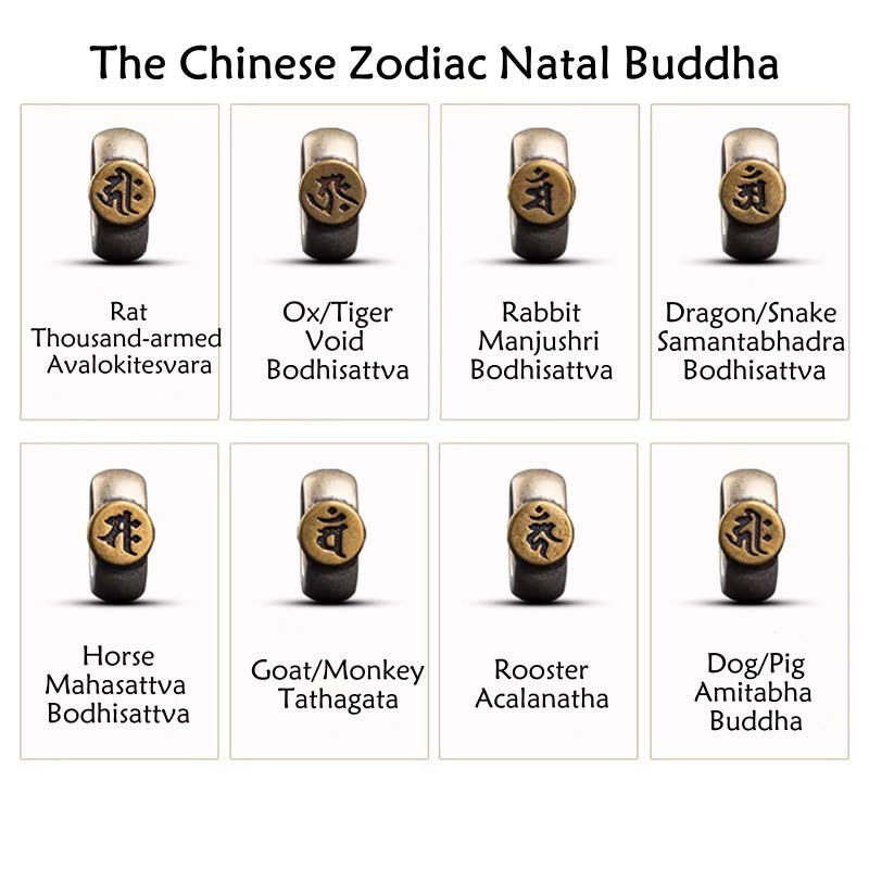 KarmaRipple's Handmade Tibetan 925 Sterling Silver Chinese Zodiac Natal Buddha Zakiram Goddess of Wealth Protection Multicolored Rope Woven Bracelet p26