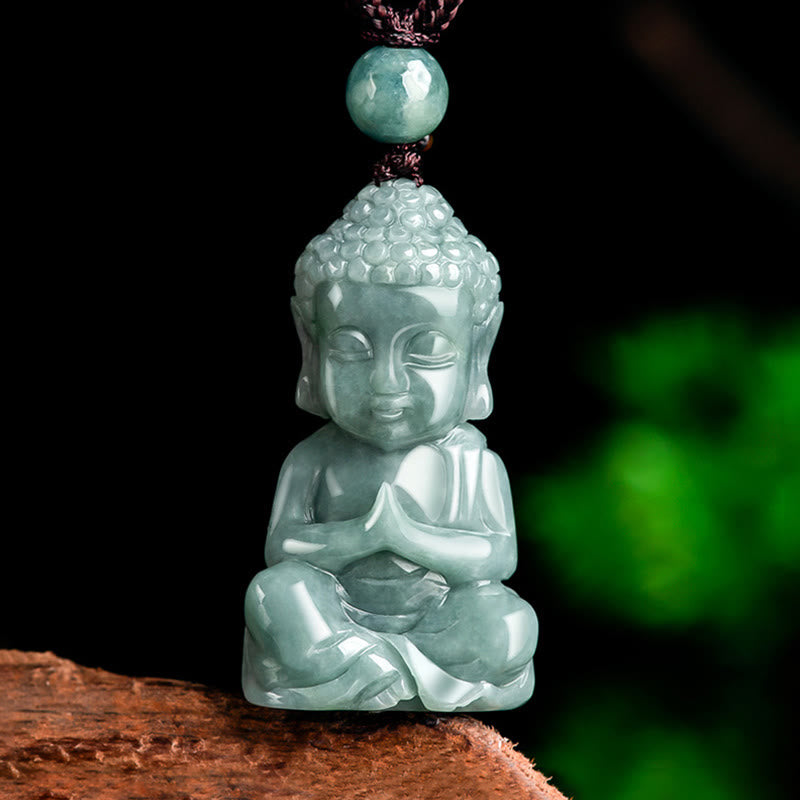 KarmaRipple's Authentic Jade Meditation Buddha Amulet Serenity Pendant Necklace p11