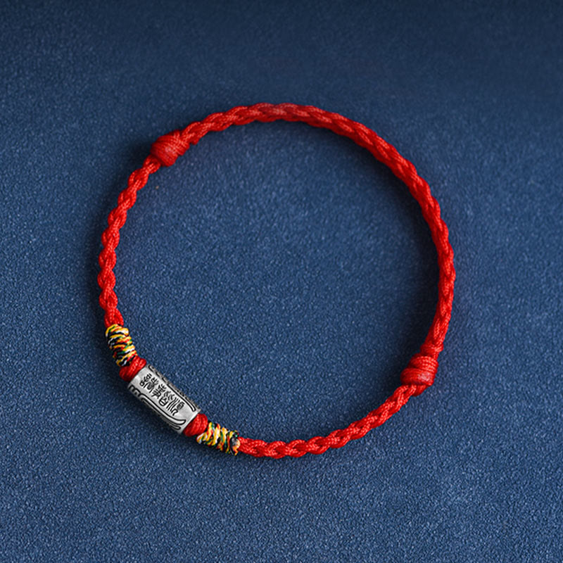 KarmaRipple's Handcrafted 925 Sterling Silver Everything Goes Well Design Protection Strength Bracelet Anklet ( p8