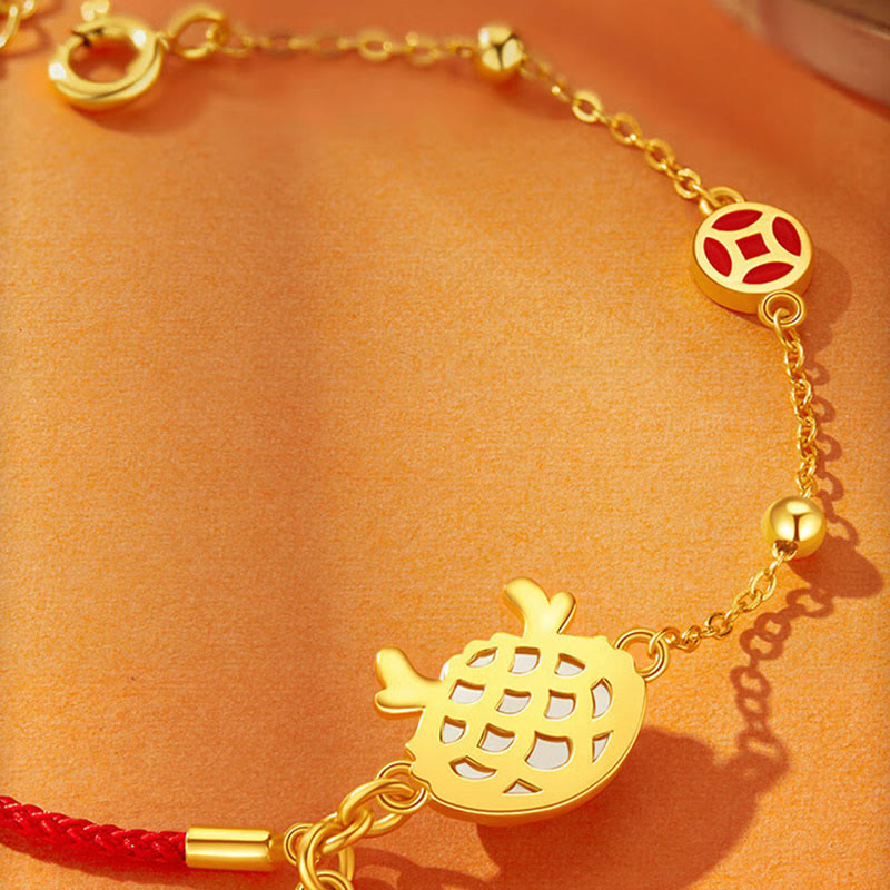 KarmaRipple's 925 Sterling Silver Year Of The Dragon Hetian Ivory Jade Chinese Steamed Bun Dragon Design Fortune Blessing Bracelet p13