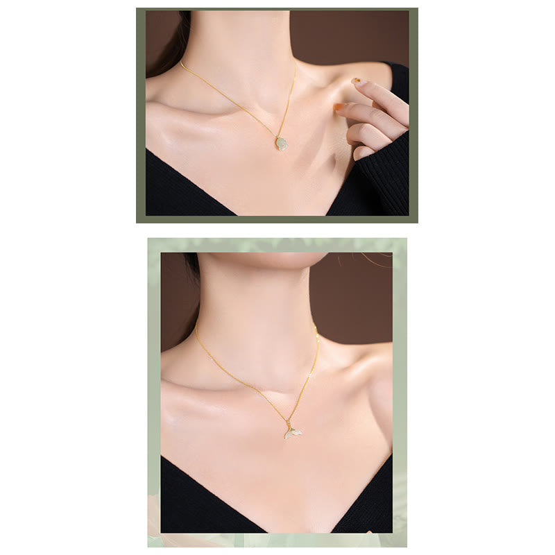 KarmaRipple's 925 Sterling Silver Authentic Hetian Jade Cyan Jade Fortune Laughing Buddha Butterfly Pendant Necklace p35