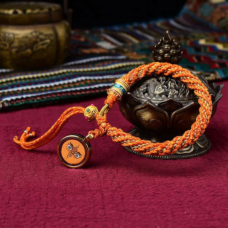 KarmaRipple's Tibetan Handmade Fortune Thangka Prayer Wheel Talisman Weave String Bracelet p9