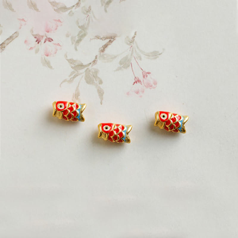 KarmaRipple's 999 Gold Koi Fish Authentic Garnet Protection Bracelet p14