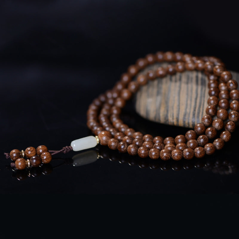 KarmaRipple's 108 Mala Beadwork Rosewood Jade Calm Bracelet p7