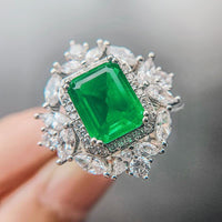 KarmaRipple's Emerald Gemstone Red Corundum Confidence Courage Ring Earrings Pendant Necklace