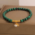 Malachite Lucky Bamboo Bracelet(Wrist Circumference: 14-16cm)
