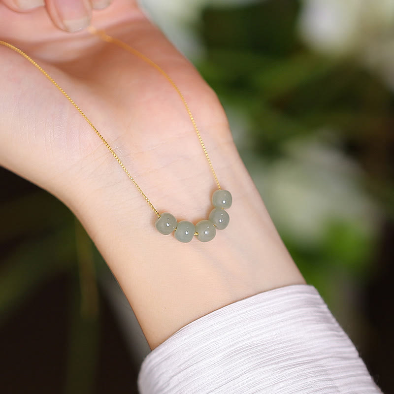 KarmaRipple's 925 Sterling Silver Authentic Hetian Jade Cyan Jade Fortune Laughing Buddha Butterfly Pendant Necklace p4