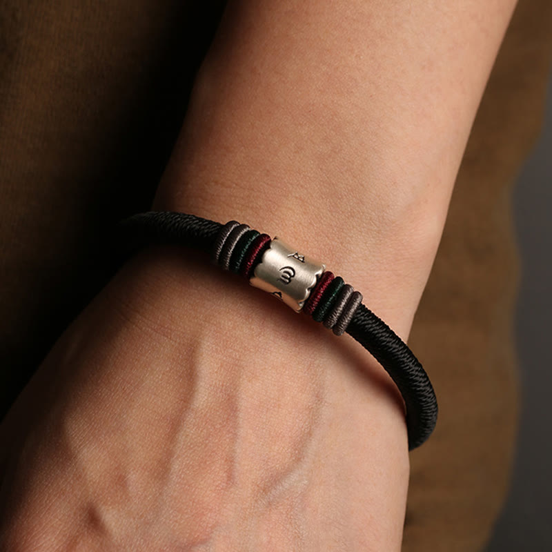 KarmaRipple's 999 Sterling Silver Om Mani Padme Hum Peace Magnetic Buckle Bracelet p11