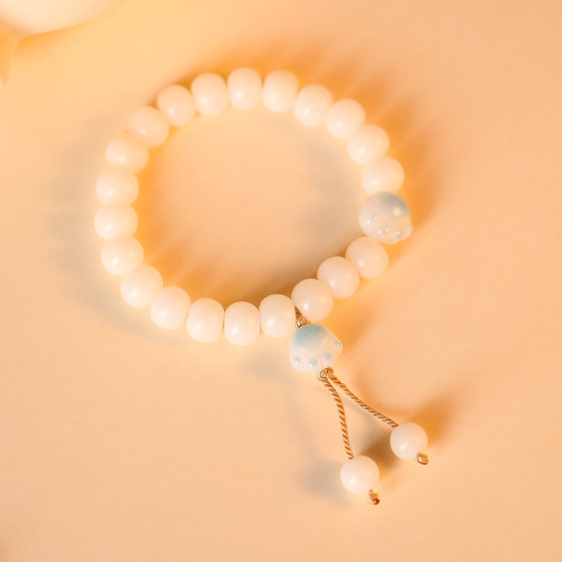 KarmaRipple's Authentic Bodhi Seed Lovely Paw Fortunate Cat Paw Peace Bracelet p4