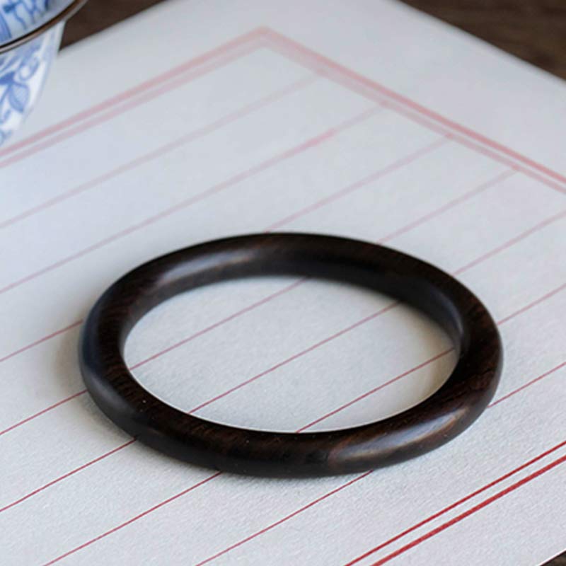 KarmaRipple's Tibetan Small Leaf Red Sandalwood Ebony Green Sandalwood Protection Bracelet Bangle p18