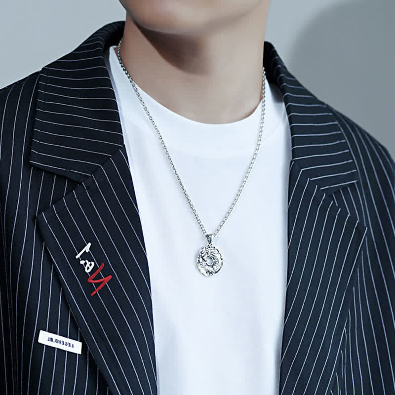 KarmaRipple's Koi Fish Dragon Peace Buckle Wealth Pendant Necklace p4