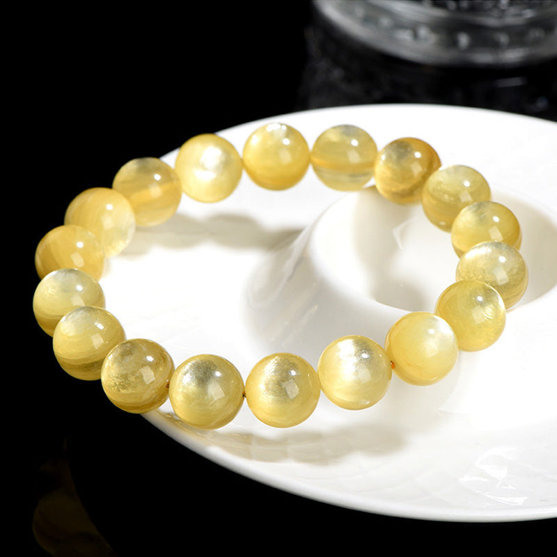 KarmaRipple's Authentic Golden Lepidolite Protection Prosperity Bracelet p4