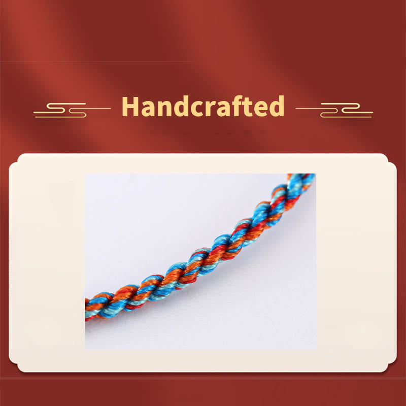 KarmaRipple's 925 Sterling Silver Zongzi Pattern Fortune Multicolored Handcrafted Bracelet p13