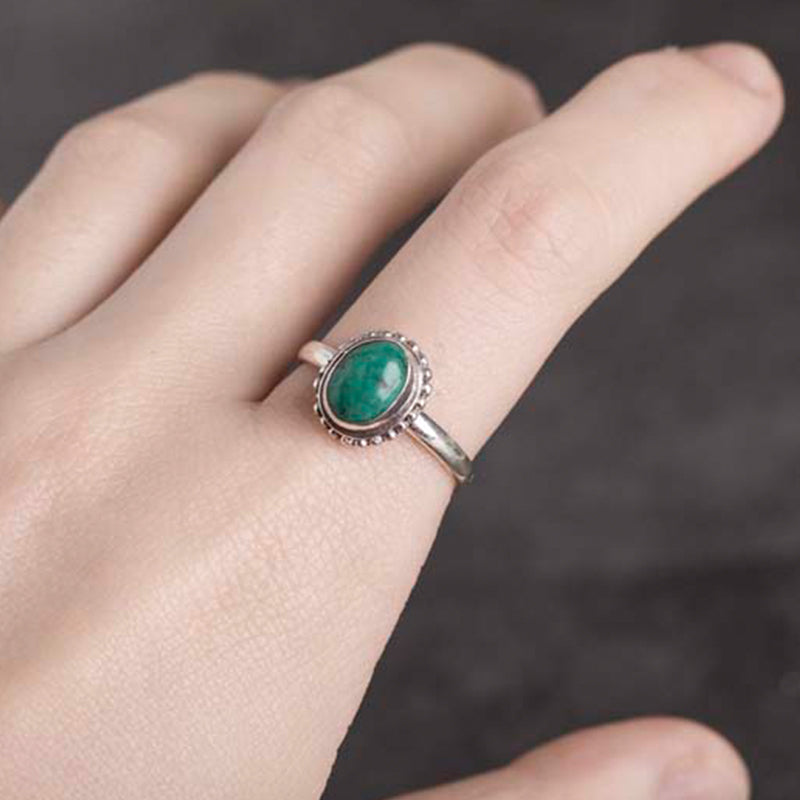 KarmaRipple's 925 Sterling Silver Turquoise Wisdom Love Ring p11