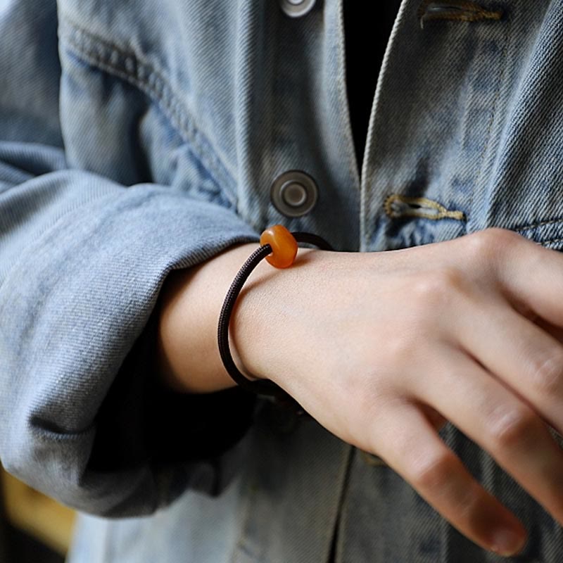 KarmaRipple's 925 Sterling Silver Chinese Zodiac Natal Buddha Authentic Amber Clear Anxiety Bracelet p4