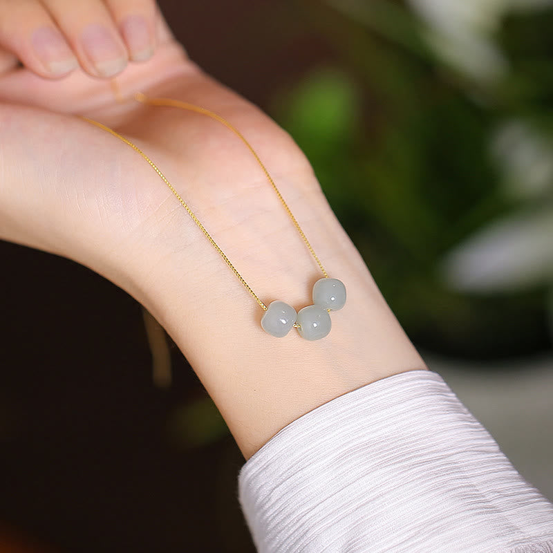 KarmaRipple's 925 Sterling Silver Authentic Hetian Jade Cyan Jade Fortune Laughing Buddha Butterfly Pendant Necklace p55